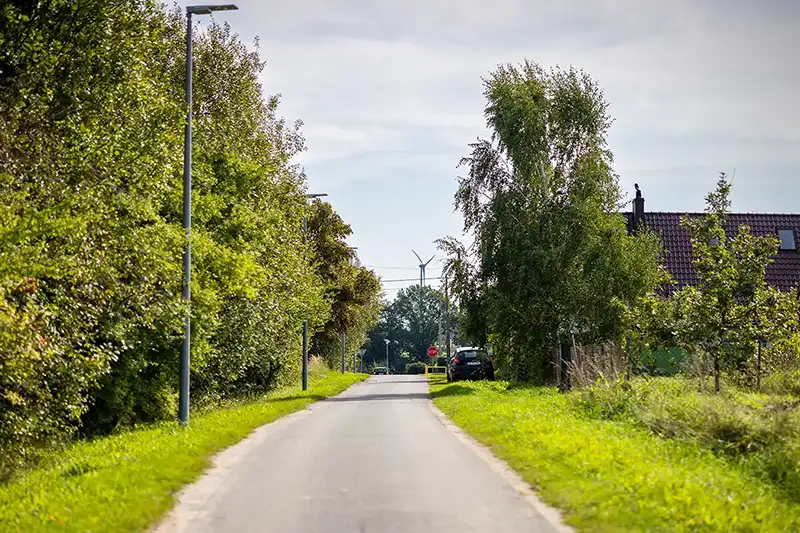 Wewnętrzna droga z kostki brukowej